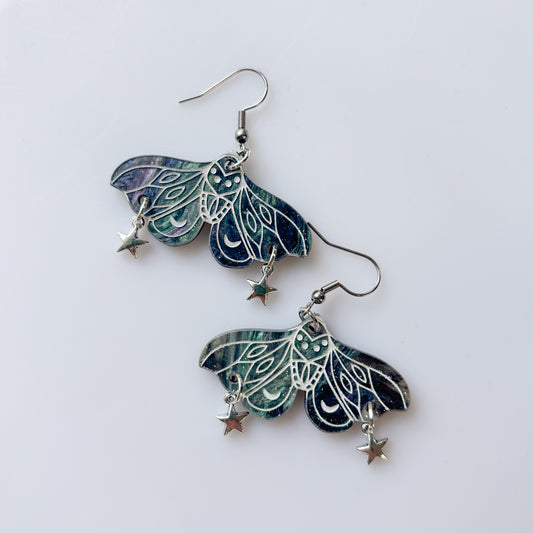 MOTH ACRYLIC EARRINGS