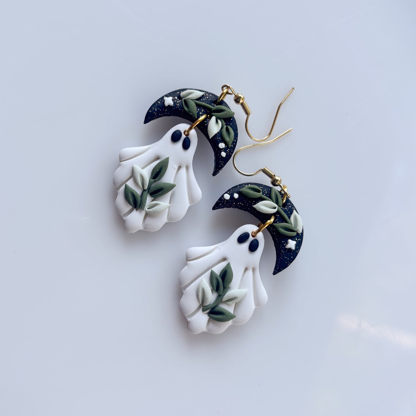 VINE GHOST & MOON EARRINGS