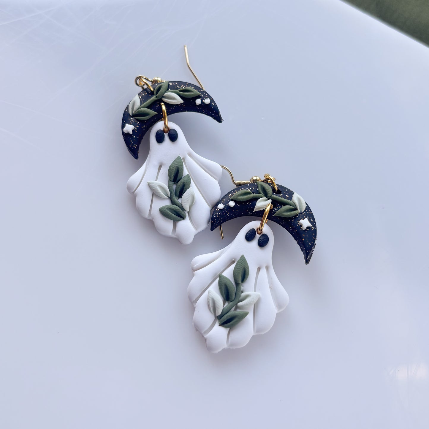 VINE GHOST & MOON EARRINGS