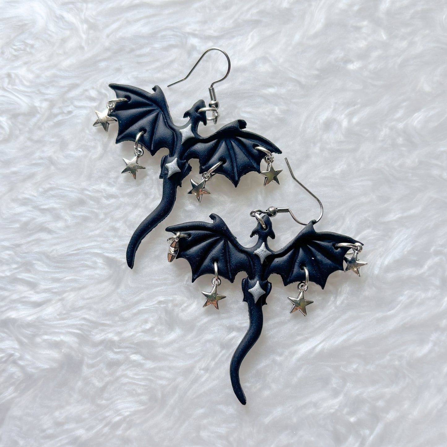 BLACK DRAGON EARRINGS