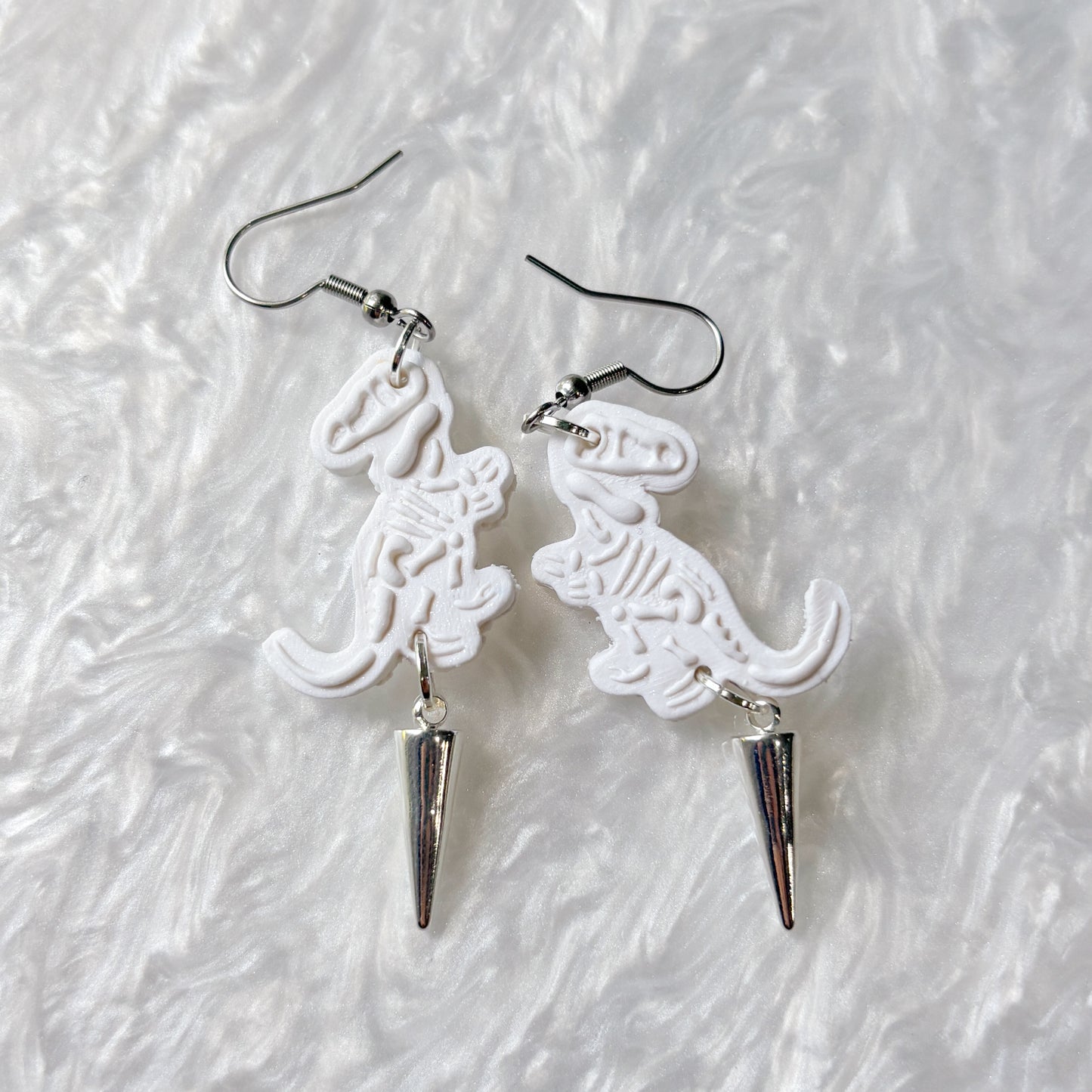 T REX SKELETON EARRINGS