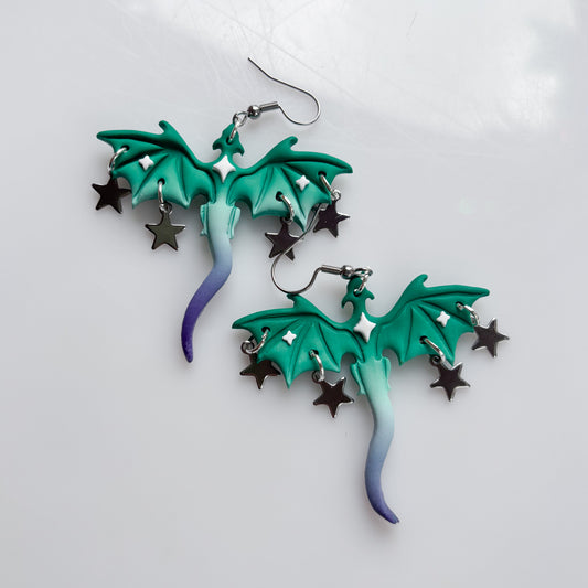 DRAGON EARRINGS (GAY/MLM FLAG)