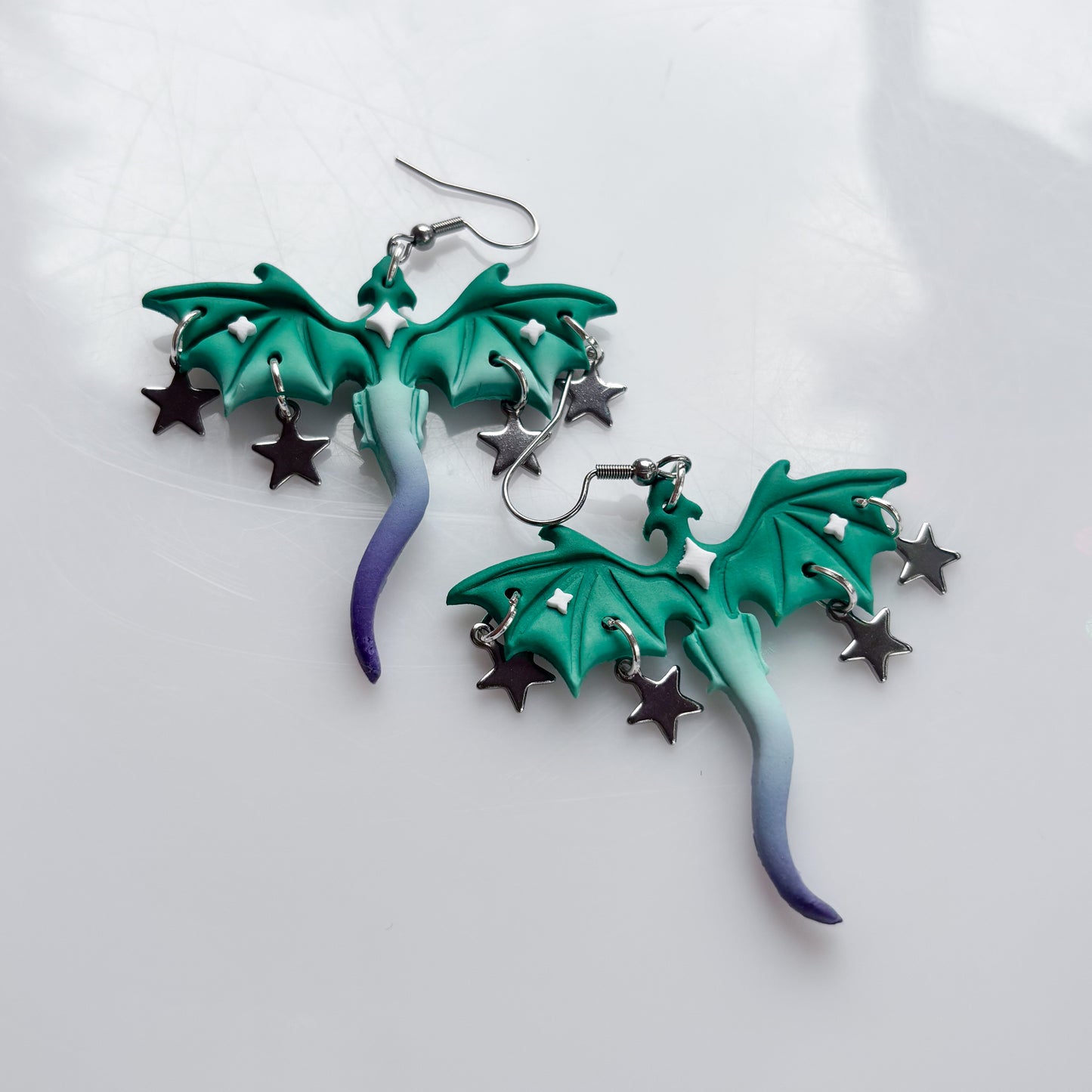 DRAGON EARRINGS (GAY/MLM FLAG)