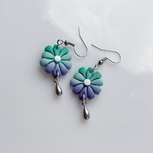 FLOWER EARRINGS (GAY/MLM FLAG)