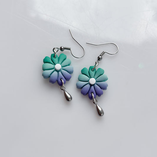 FLOWER EARRINGS (GAY/MLM FLAG)