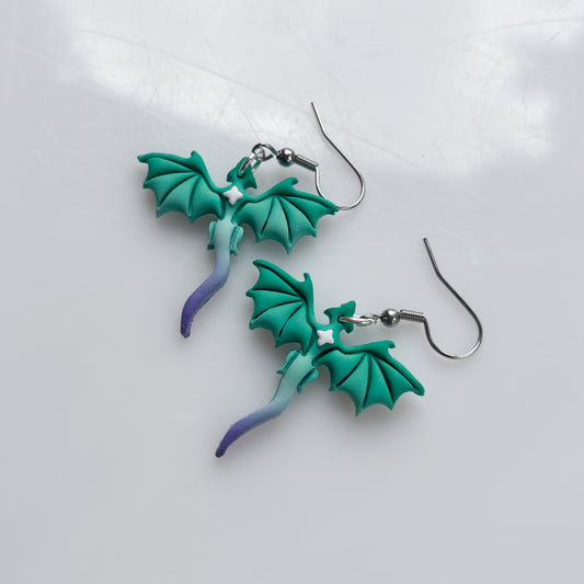 MINI DRAGON EARRINGS (GAY/MLM FLAG)