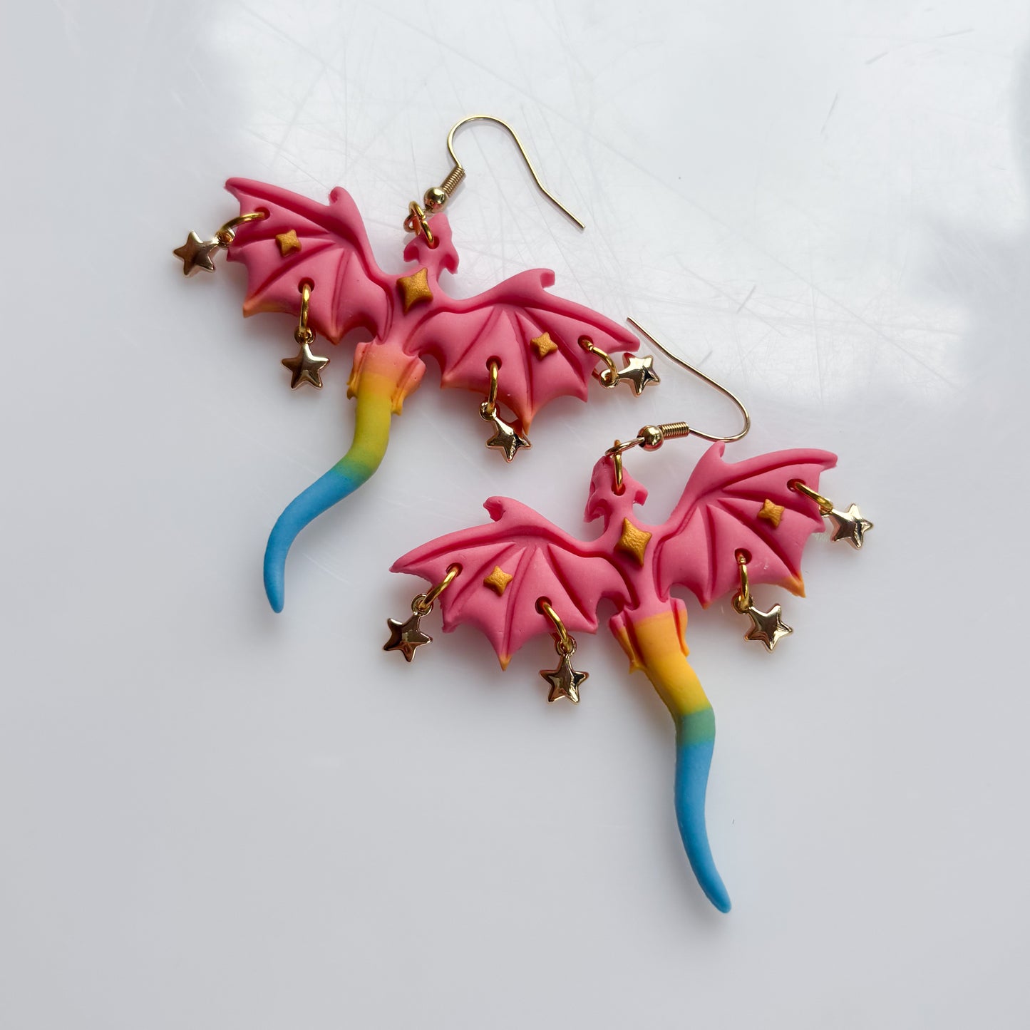 DRAGON EARRINGS (PAN FLAG)