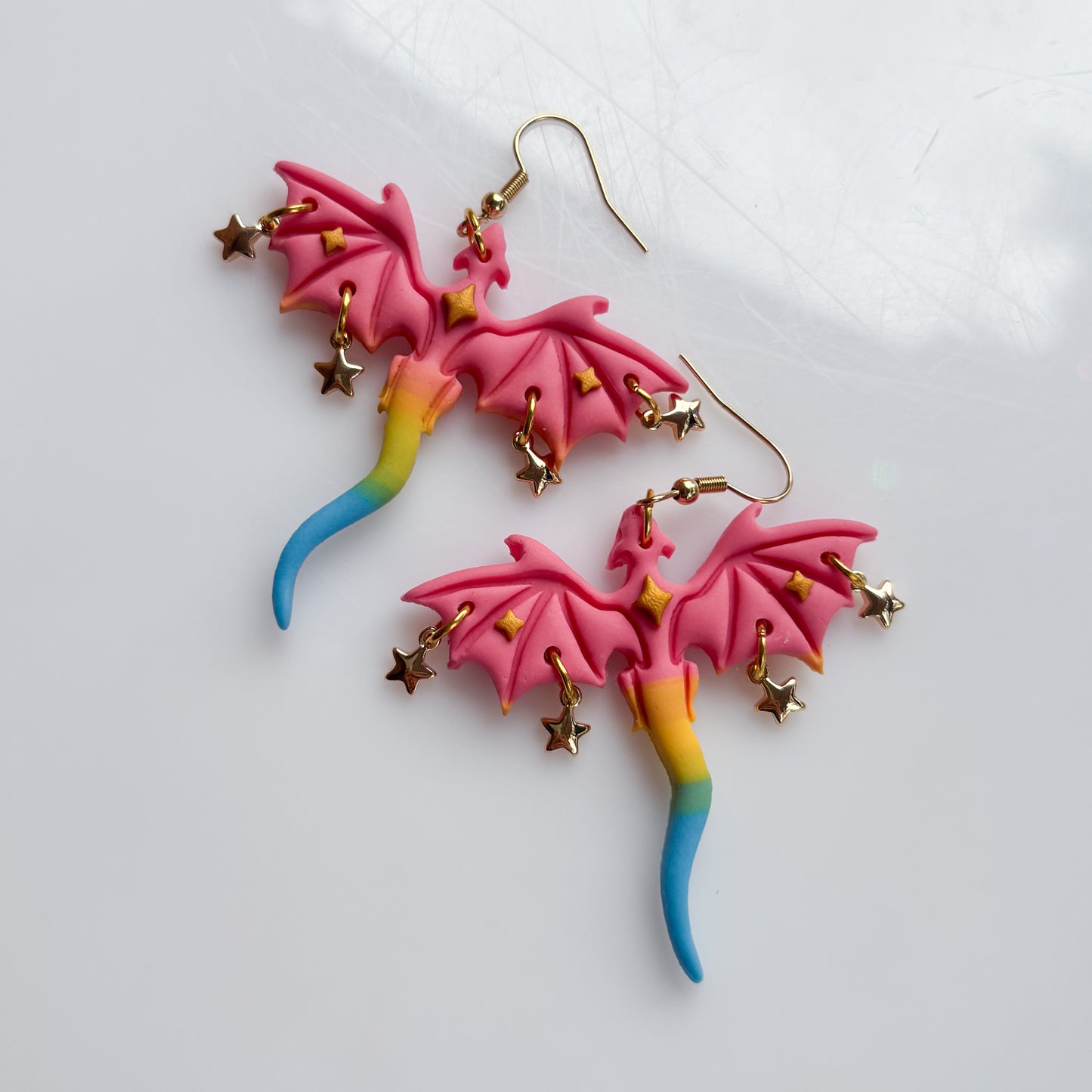 DRAGON EARRINGS (PAN FLAG)