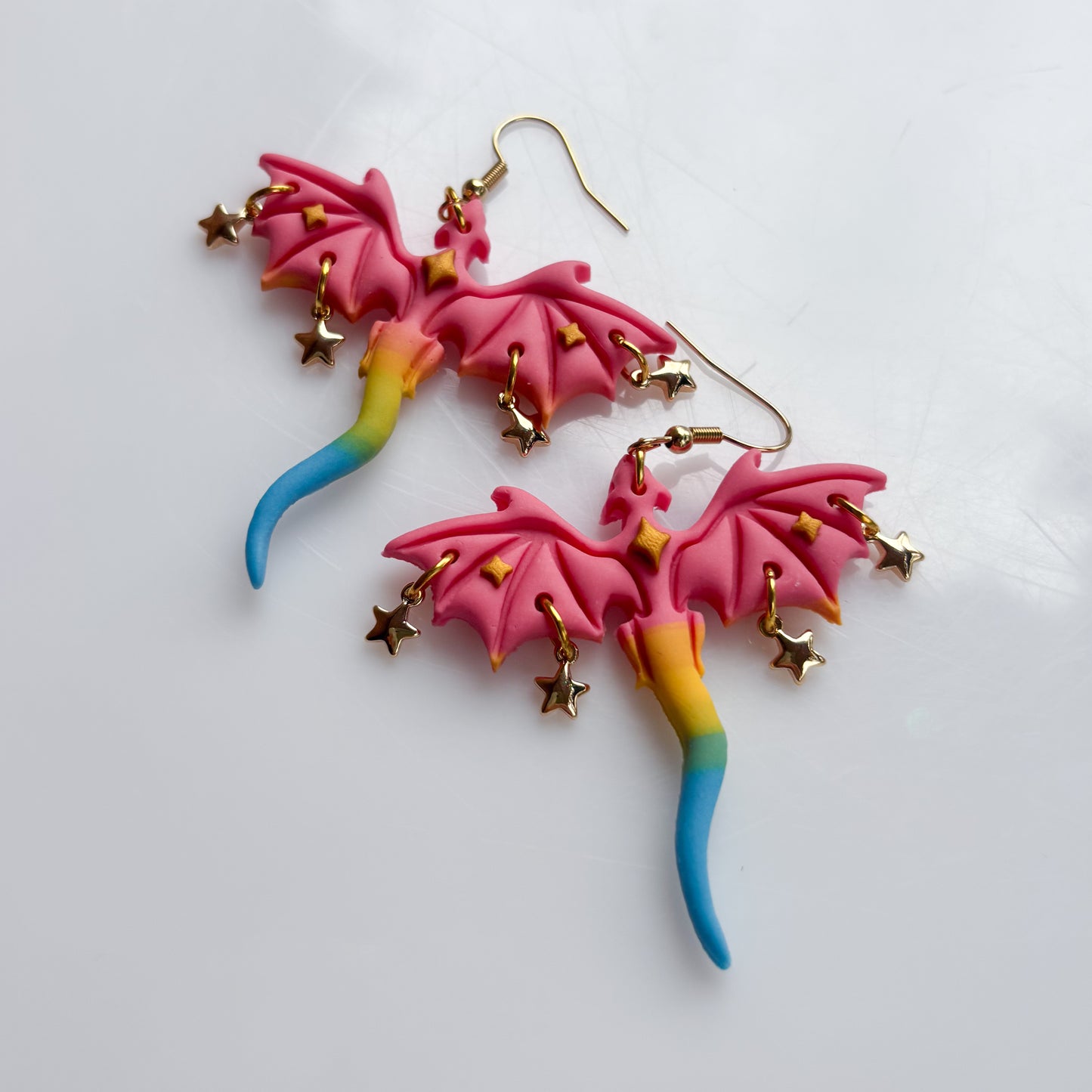 DRAGON EARRINGS (PAN FLAG)
