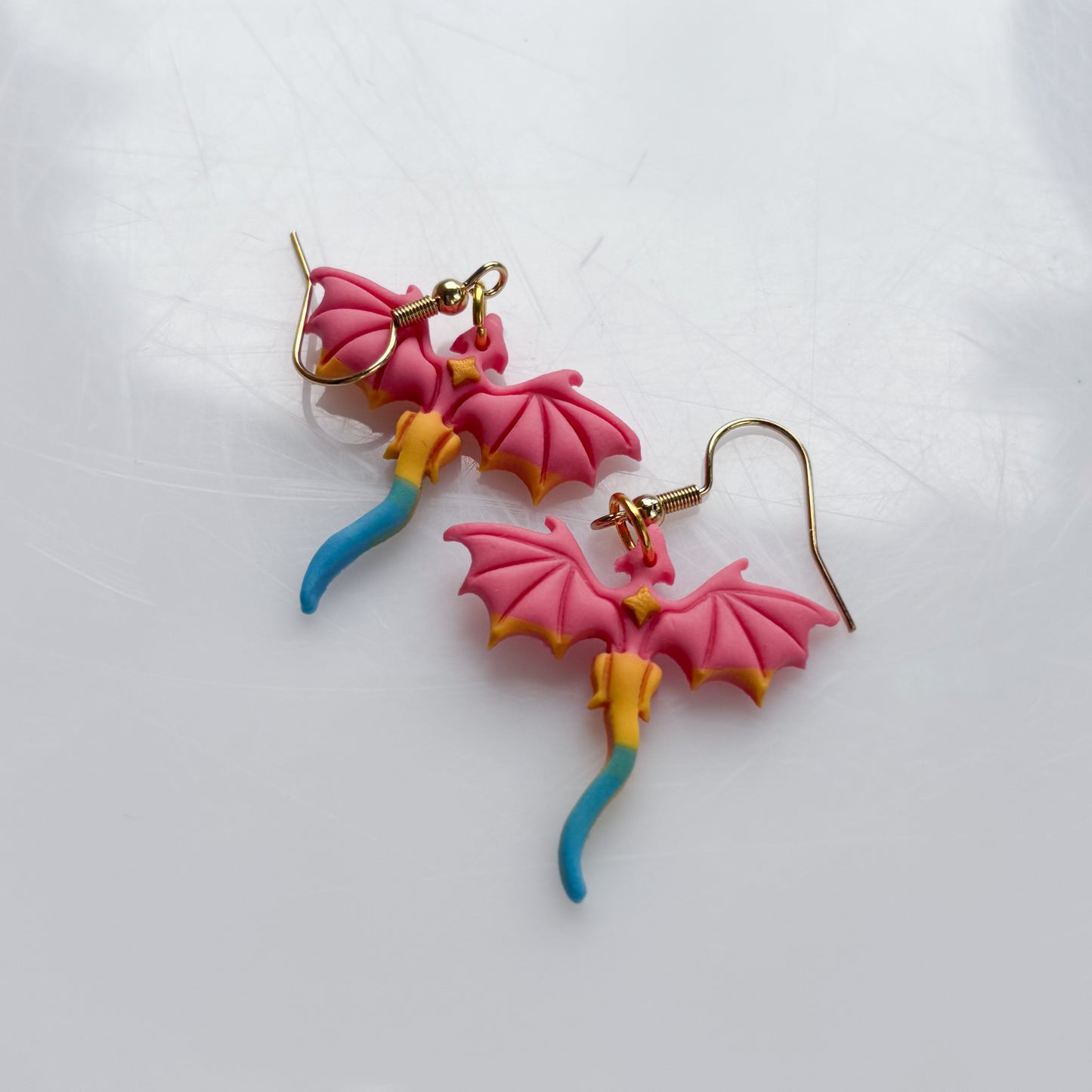 MINI DRAGON EARRINGS (PAN FLAG)