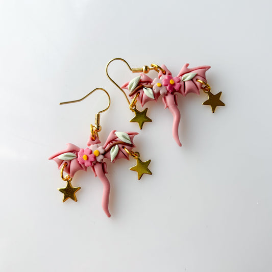 CHERRY BLOSSOM MINI DRAGON EARRINGS