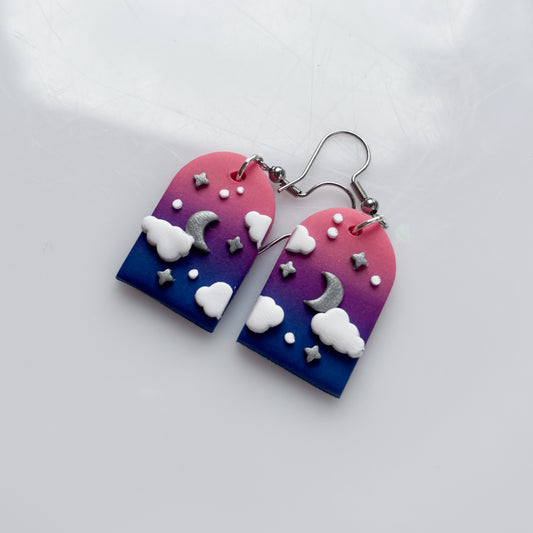 CLOUDY ARCH EARRINGS (BI FLAG)