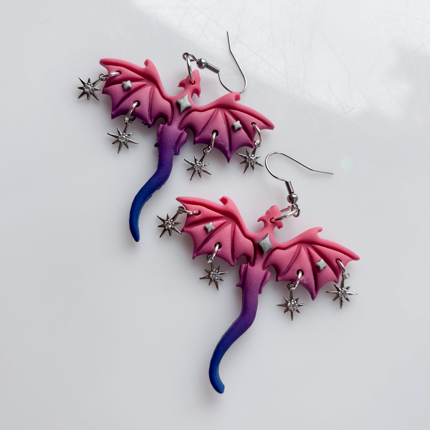 DRAGON EARRINGS (BI FLAG)