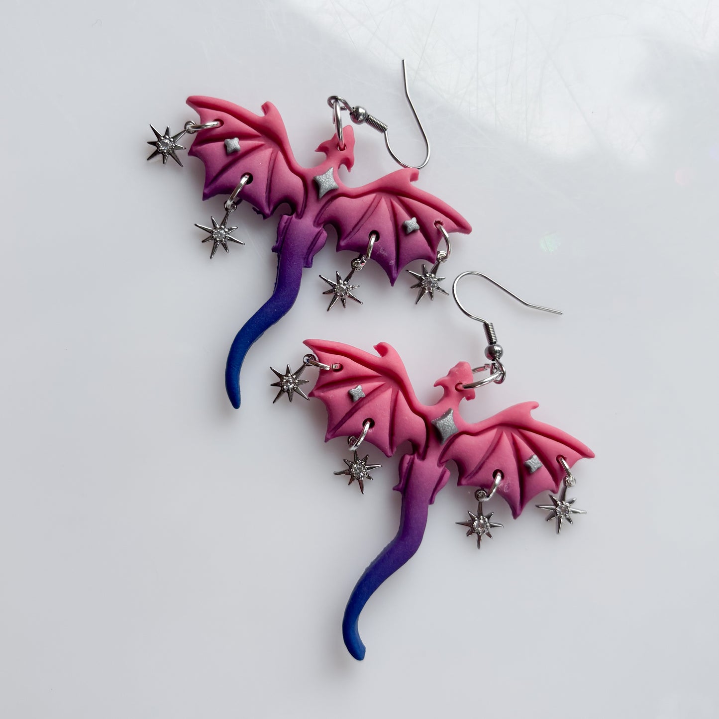 DRAGON EARRINGS (BI FLAG)