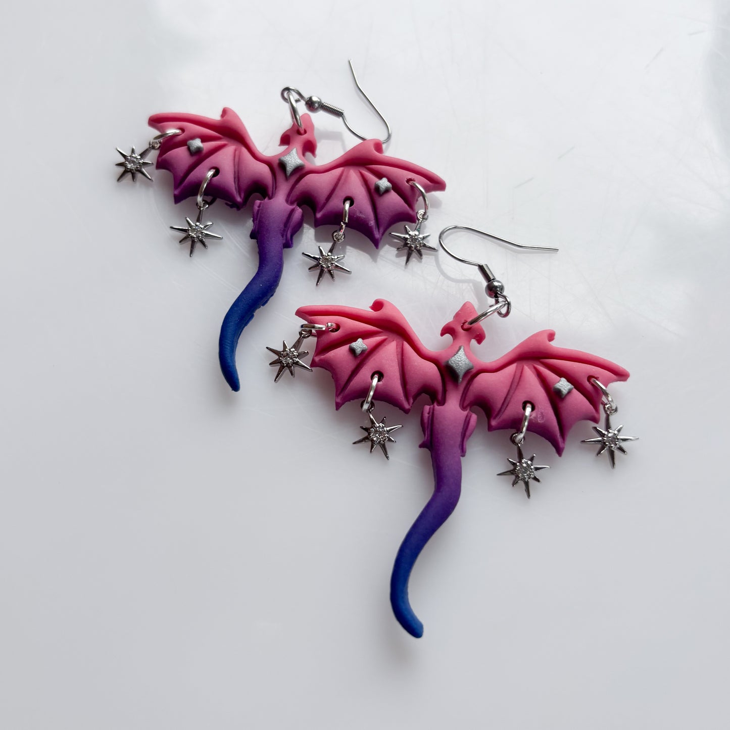 DRAGON EARRINGS (BI FLAG)