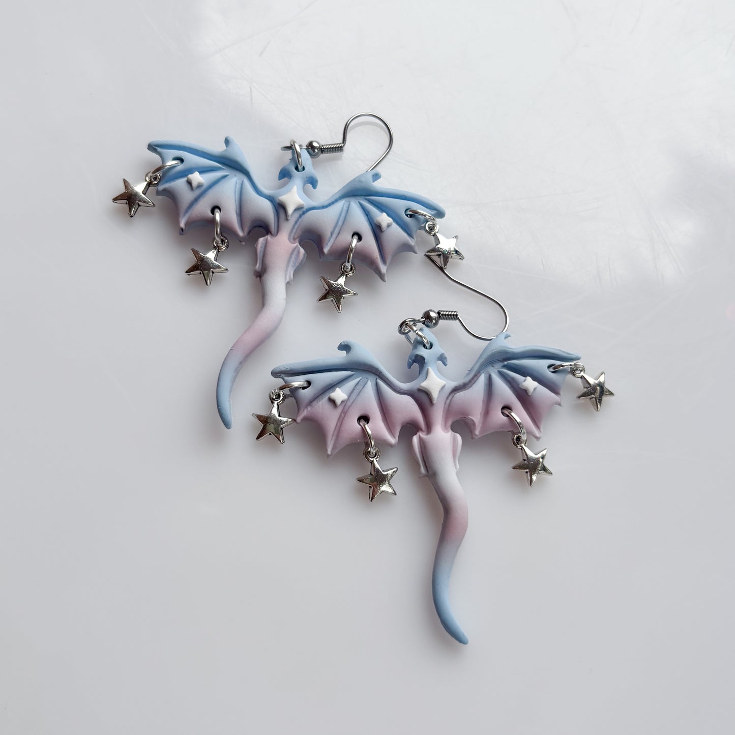 DRAGON EARRINGS (TRANS FLAG)