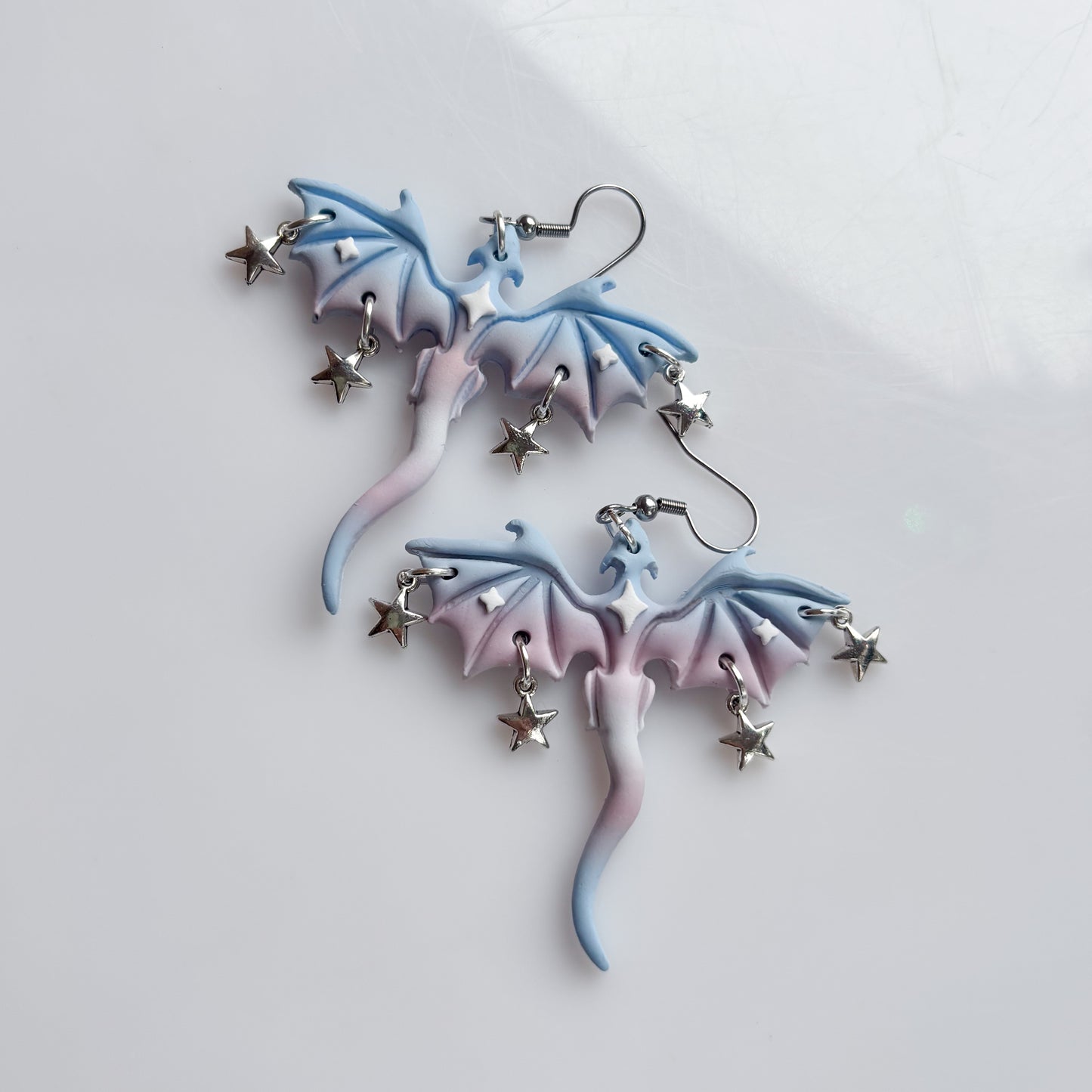 DRAGON EARRINGS (TRANS FLAG)