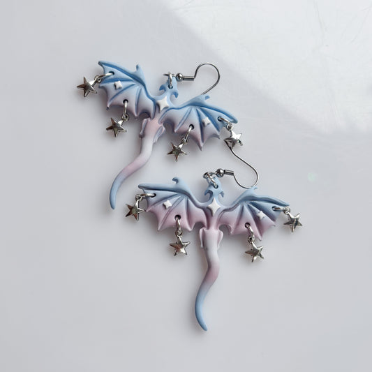 DRAGON EARRINGS (TRANS FLAG)