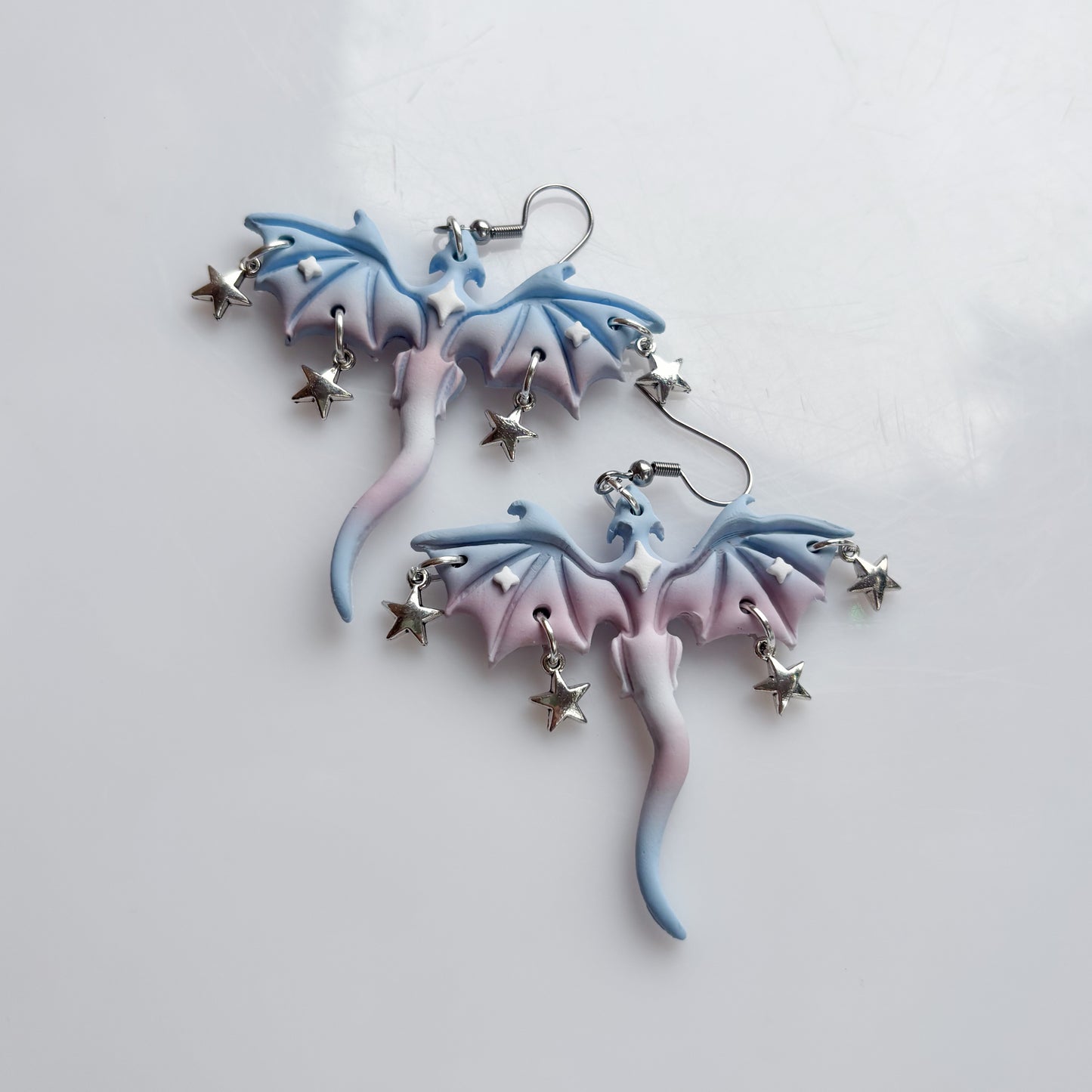 DRAGON EARRINGS (TRANS FLAG)