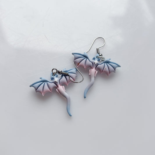 MINI DRAGON EARRINGS (TRANS FLAG)