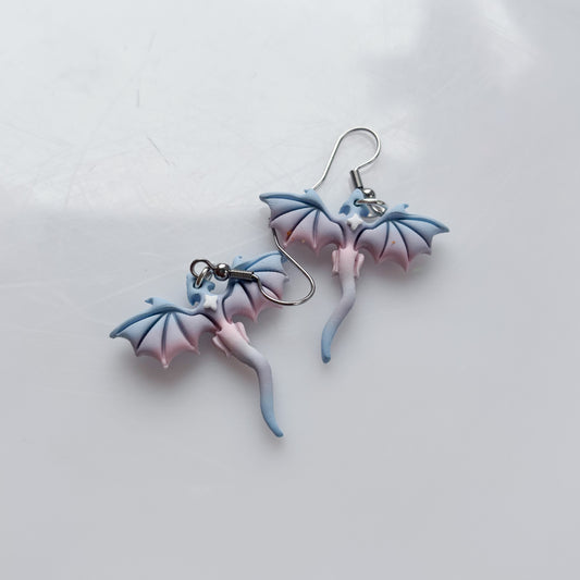 MINI DRAGON EARRINGS (TRANS FLAG)