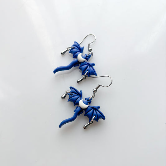 BLUE MOON MINI DRAGON EARRINGS