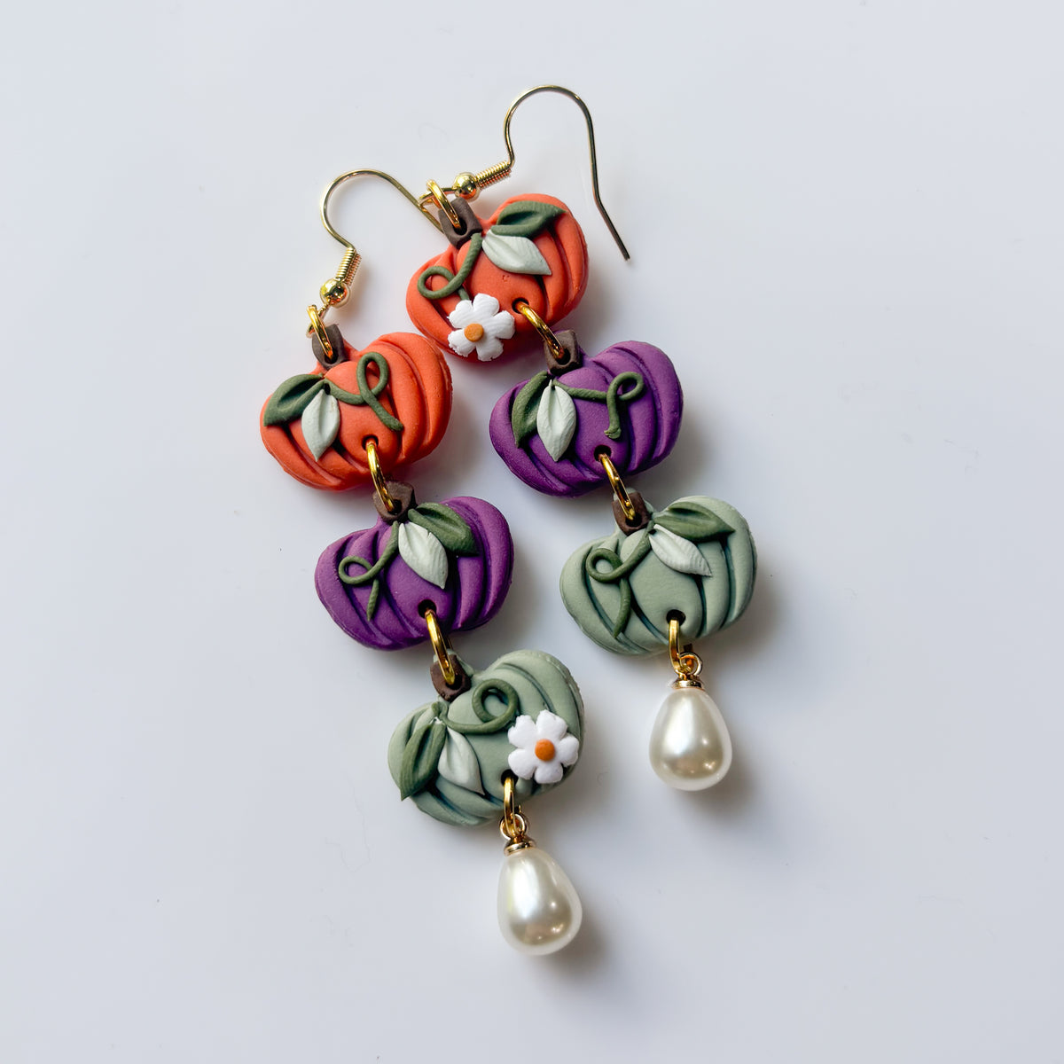 HALLOWEEN PUMPKIN TRIO EARRINGS