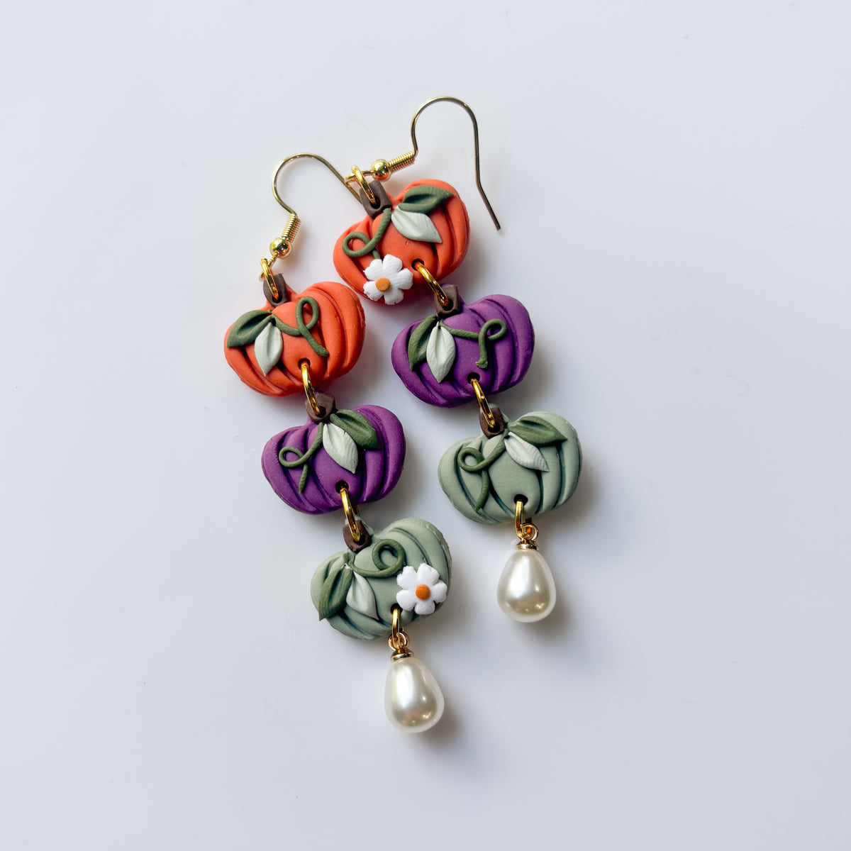 HALLOWEEN PUMPKIN TRIO EARRINGS