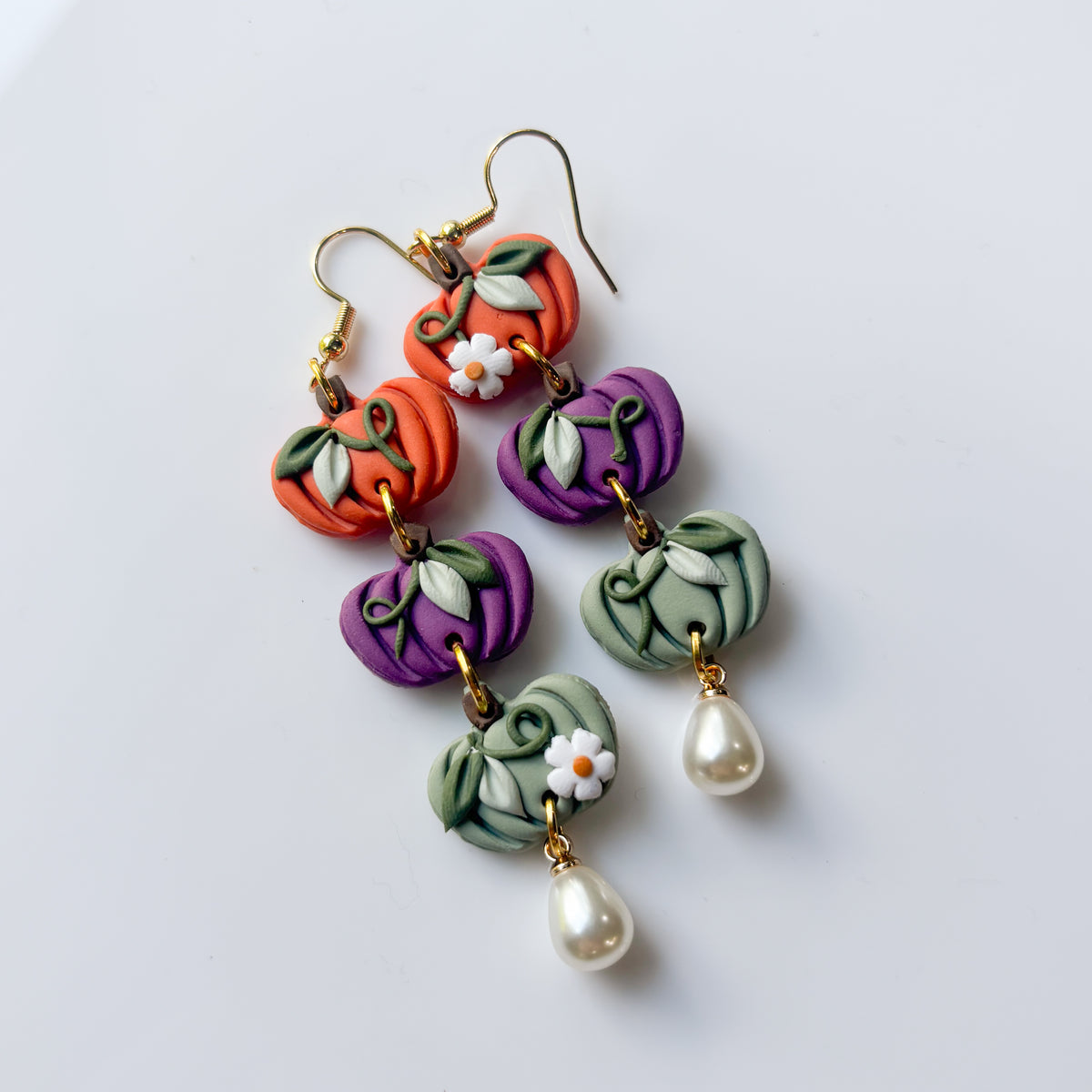 HALLOWEEN PUMPKIN TRIO EARRINGS