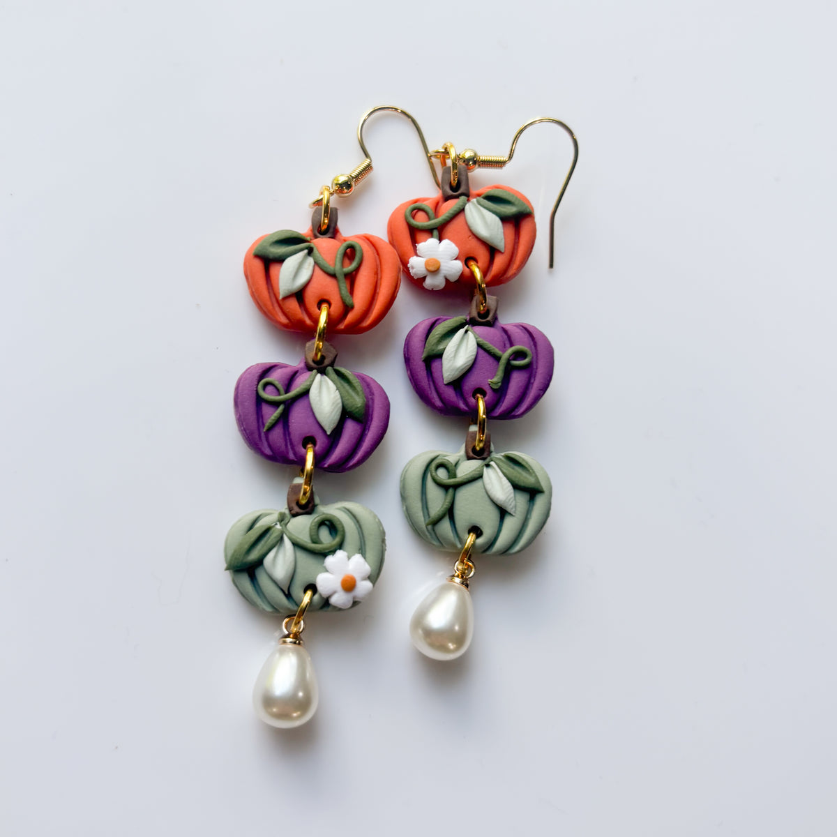HALLOWEEN PUMPKIN TRIO EARRINGS