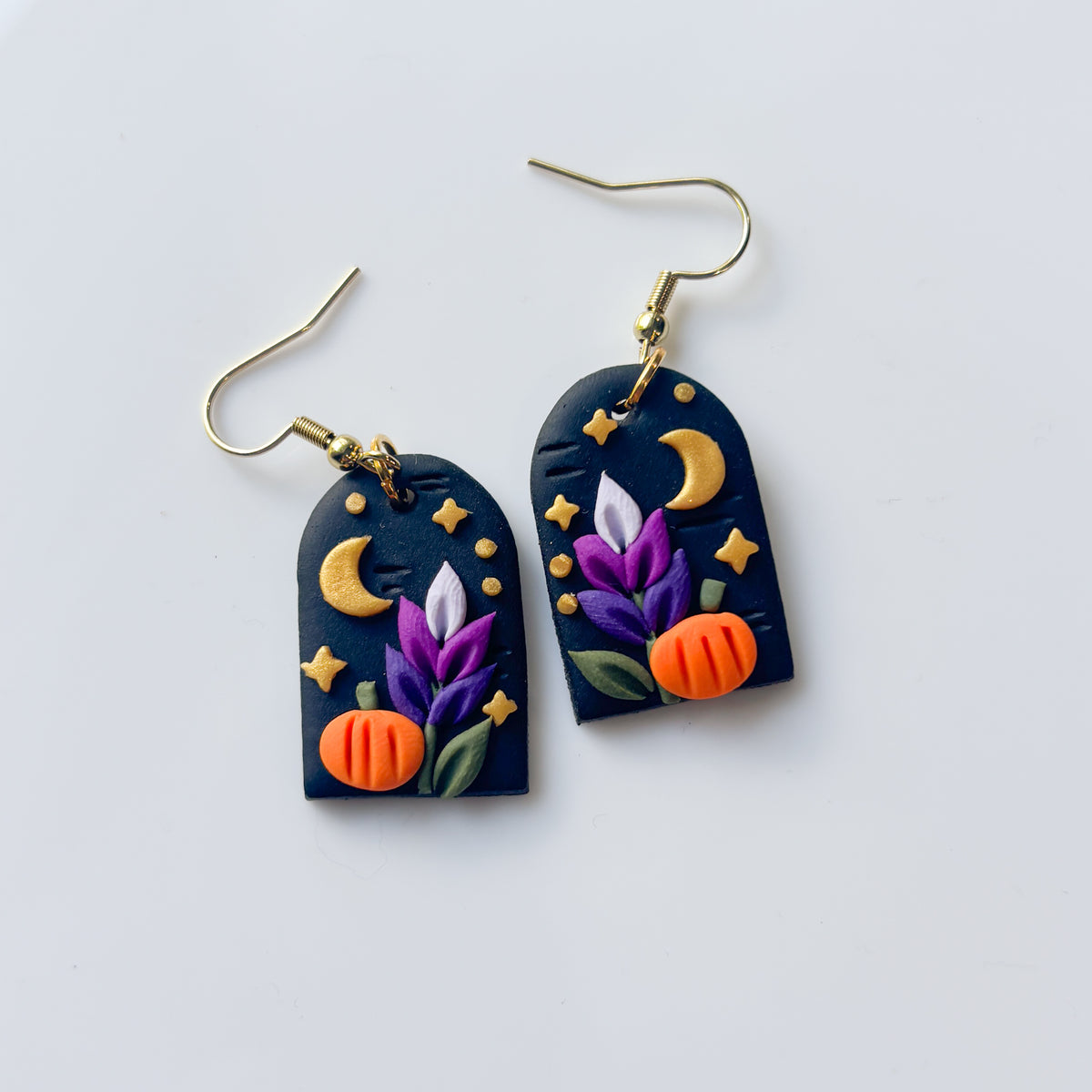 LAVENDER PUMPKIN PATCH EARRINGS