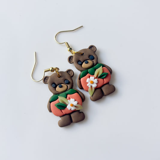 PUMPKIN BEAR EARRINGS