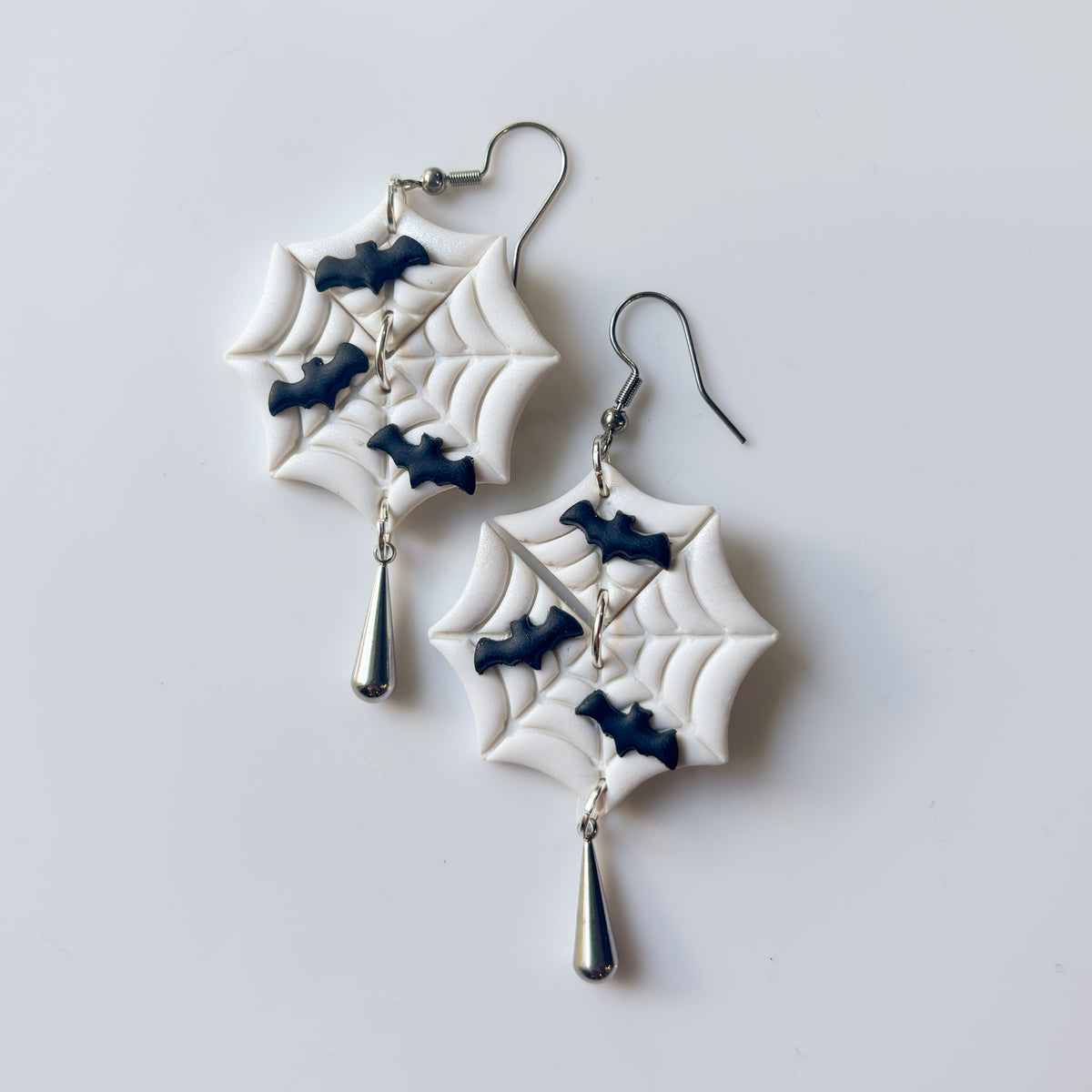 SPIDERWEB DROP EARRINGS