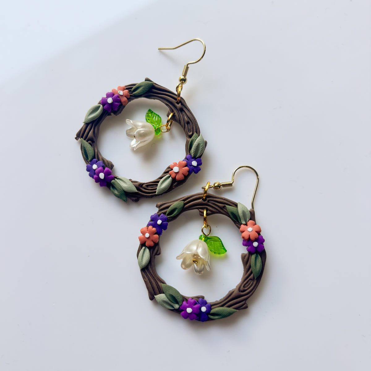 HALLOWEEN WOODLAND CIRCLE EARRINGS