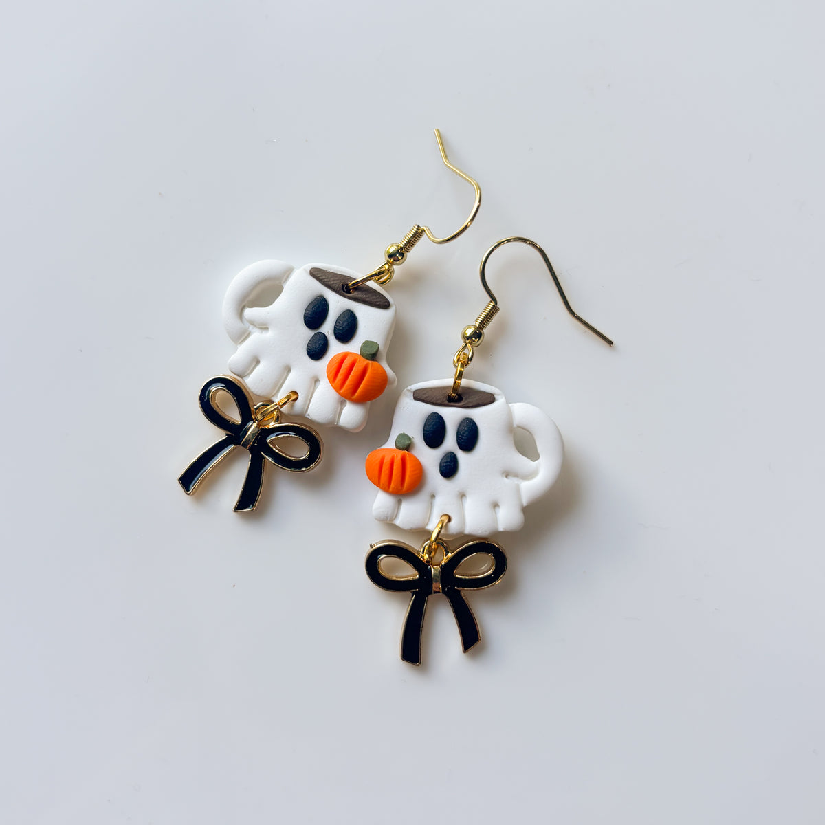 PUMPKIN LATTE GHOST EARRINGS