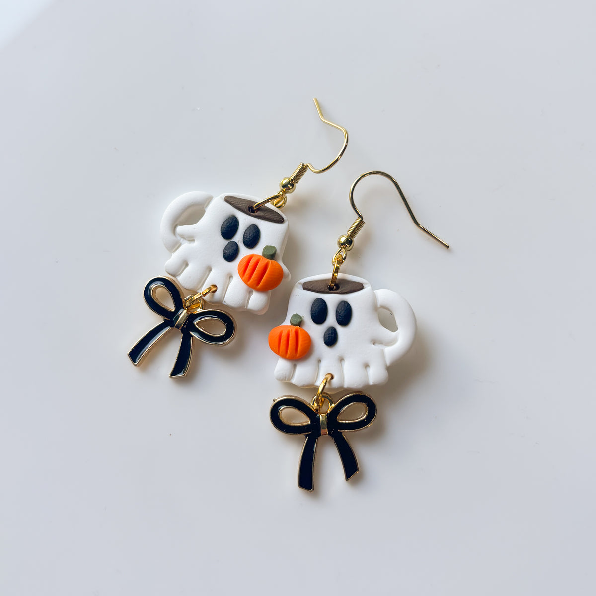 PUMPKIN LATTE GHOST EARRINGS