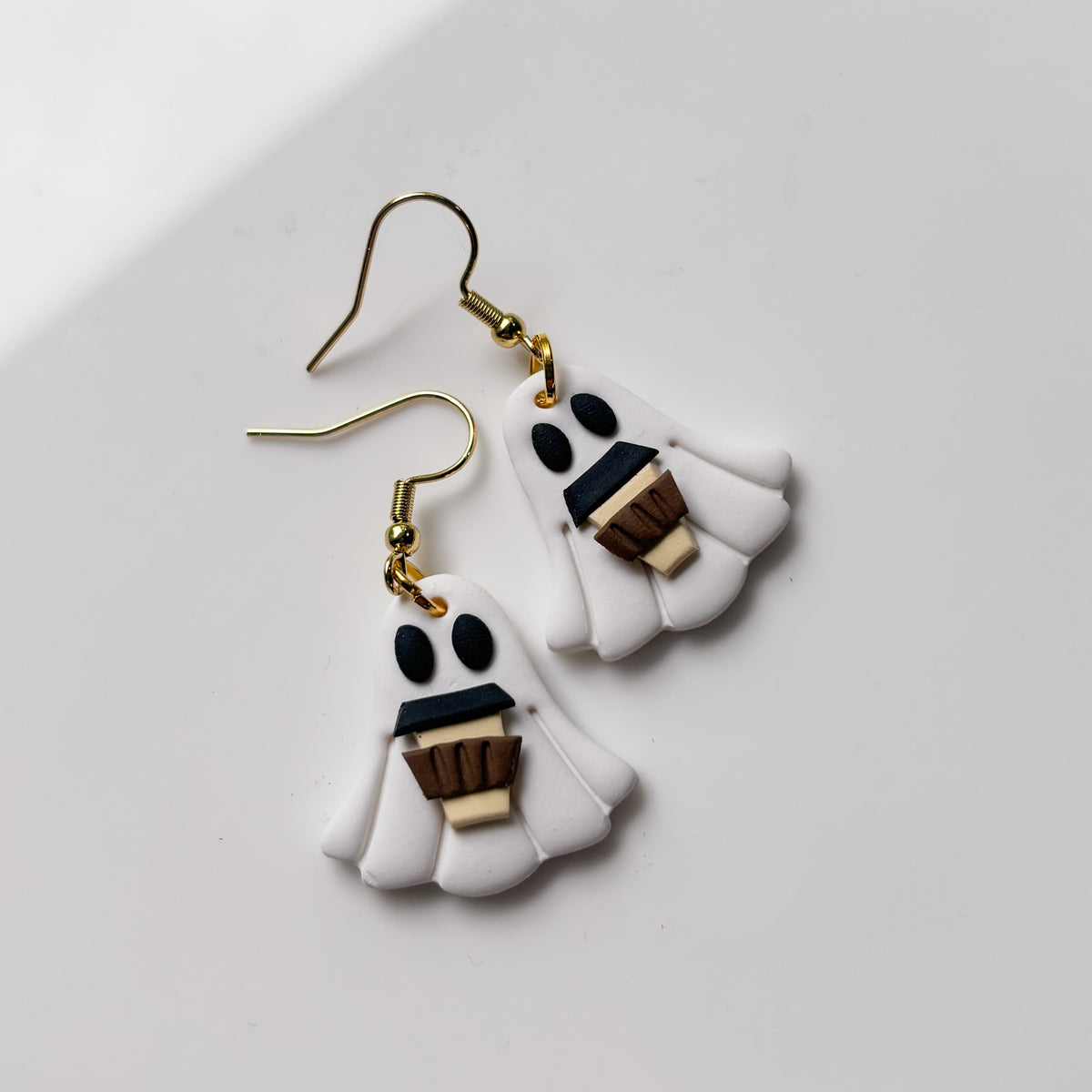 COFFEE CUP GHOST EARRINGS