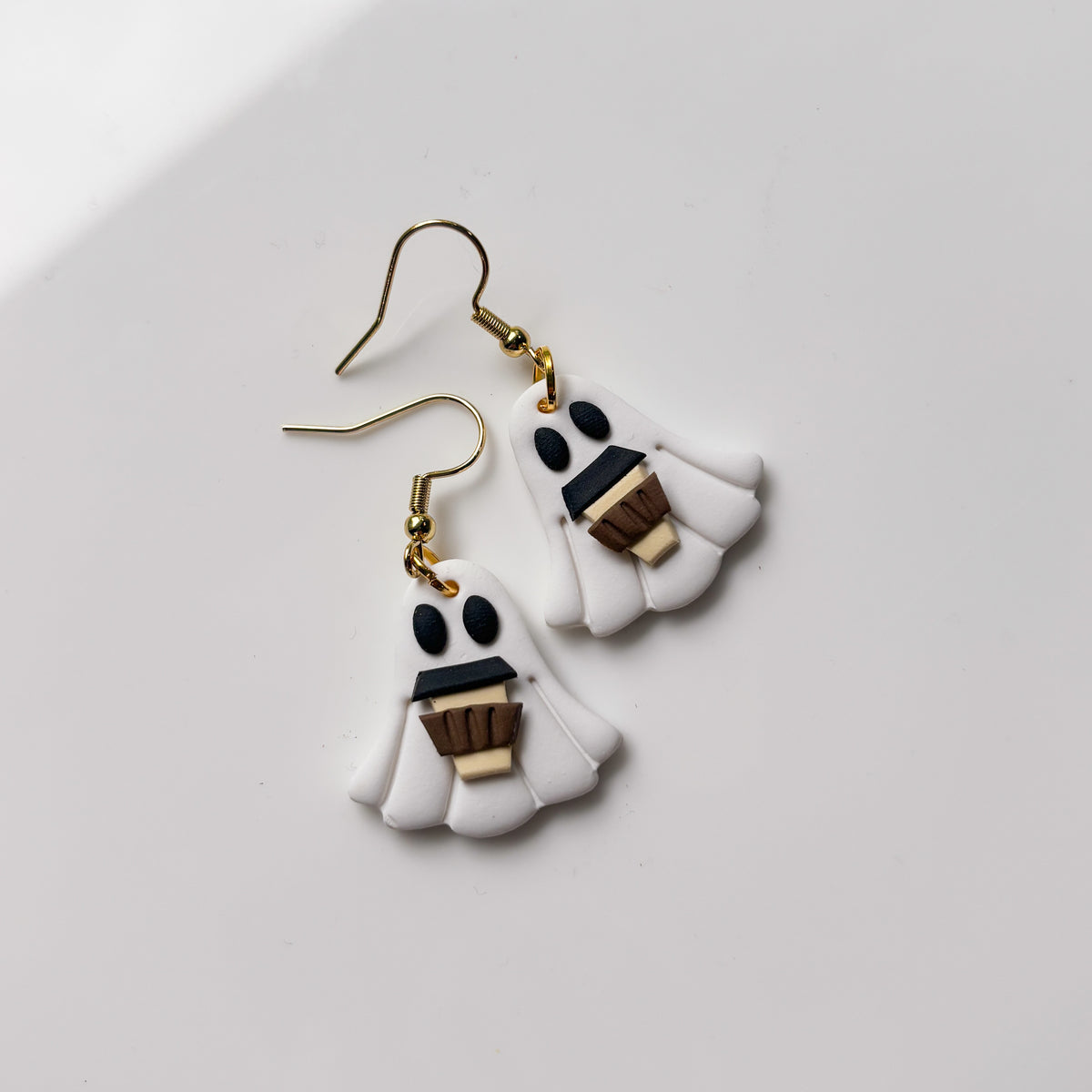 COFFEE CUP GHOST EARRINGS