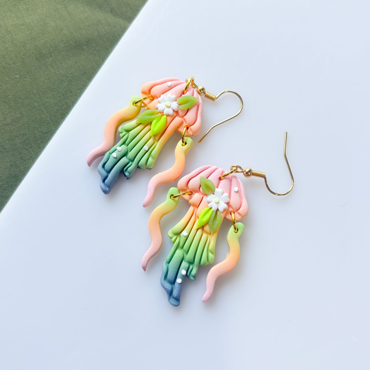 PASTEL RAINBOW JELLYFISH EARRINGS
