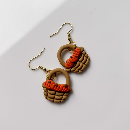 PUMPKIN BASKET EARRINGS