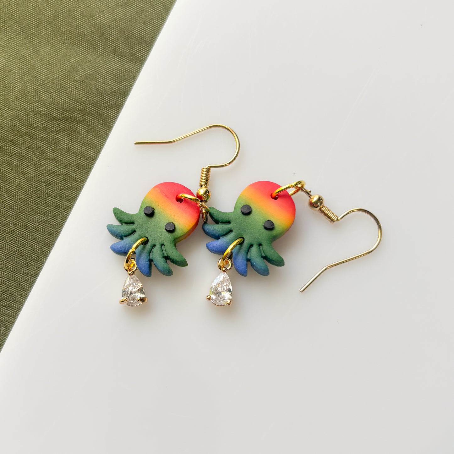 RAINBOW OCTOPUS EARRINGS
