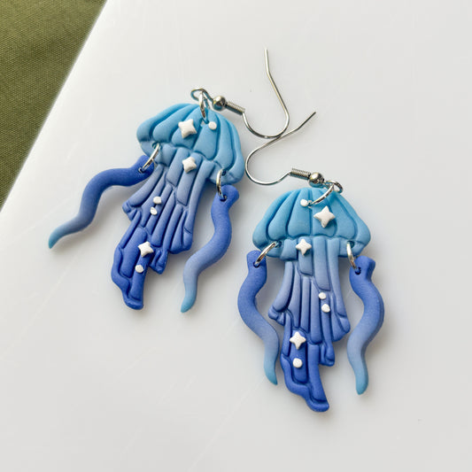 BLUE JELLYFISH EARRINGS