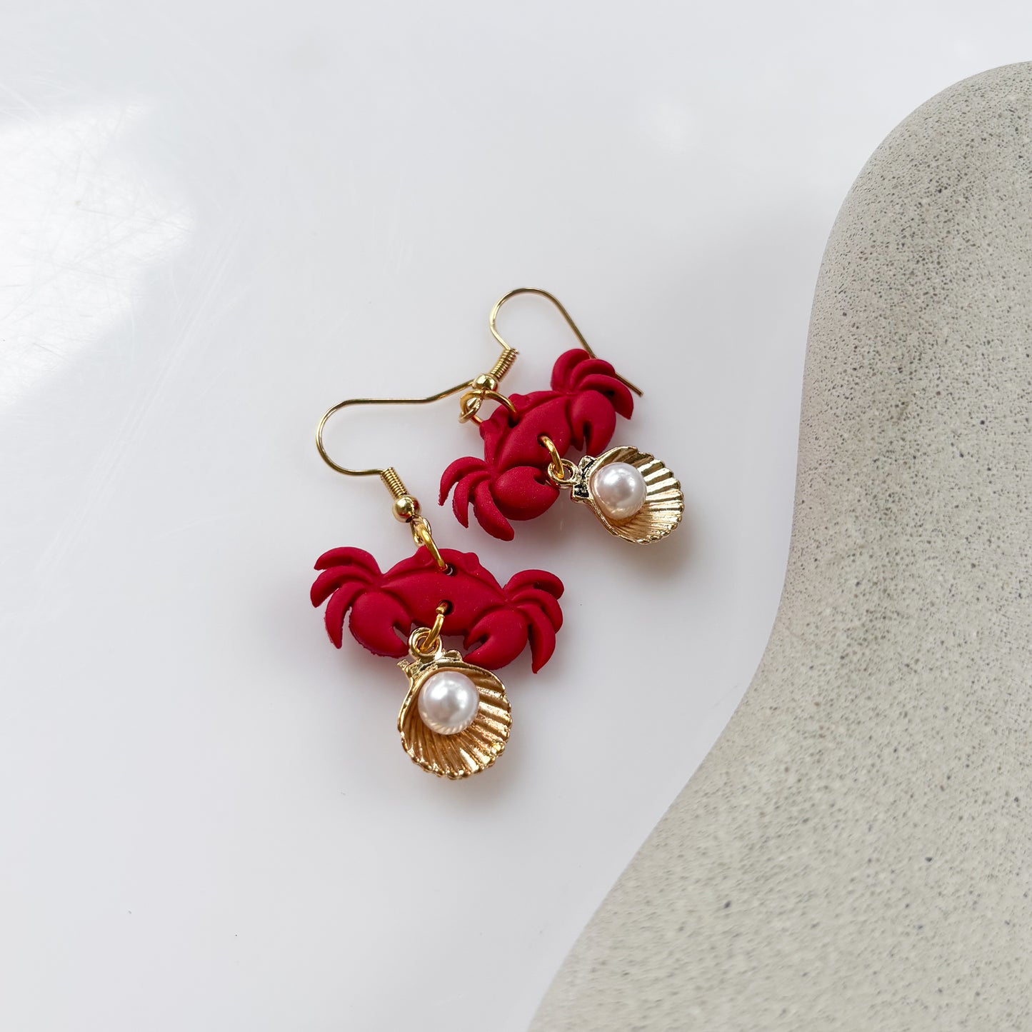 RED CRAB EARRINGS