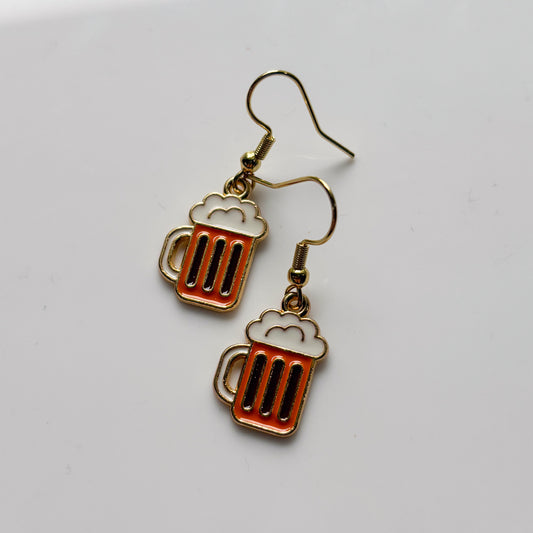 LITTLE BEER MUG CHARM EARRINGS