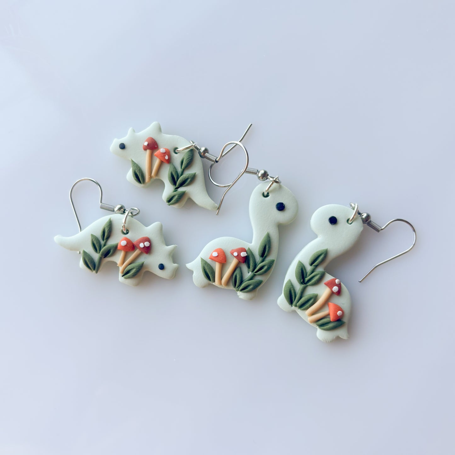 MUSHROOM DINO EARRINGS (BRONTO)