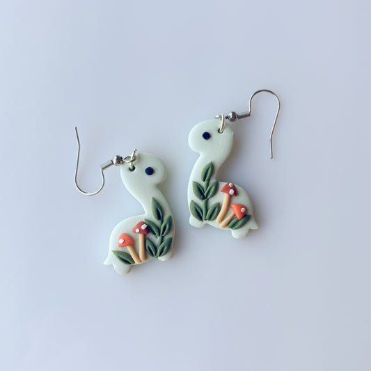 MUSHROOM DINO EARRINGS (BRONTO)