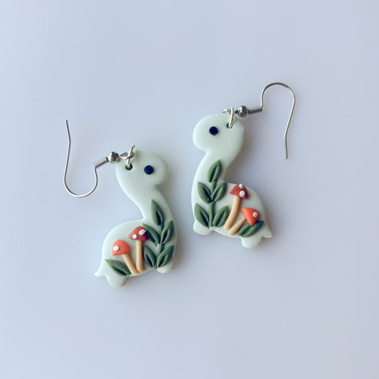 MUSHROOM DINO EARRINGS (BRONTO)