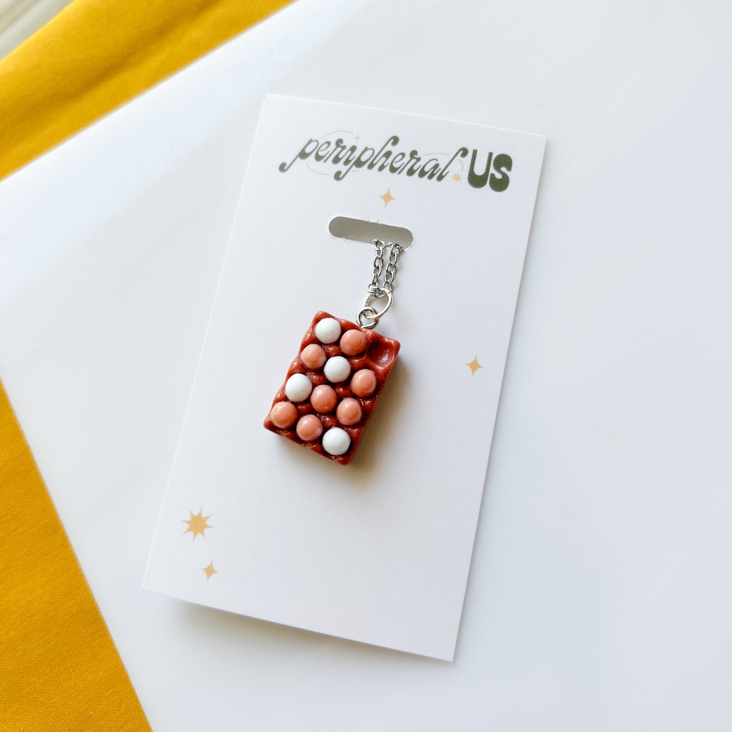 EGG CARTON CHARM NECKLACE