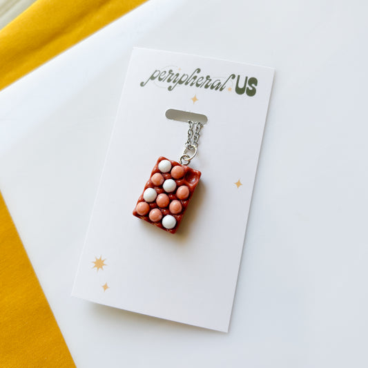 EGG CARTON CHARM NECKLACE