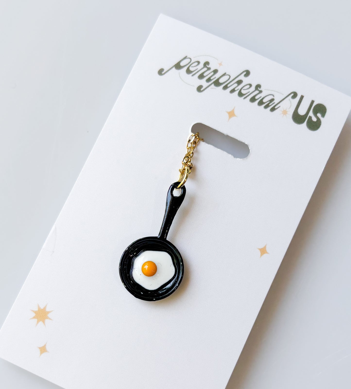 EGG FRYING PAN CHARM NECKLACE